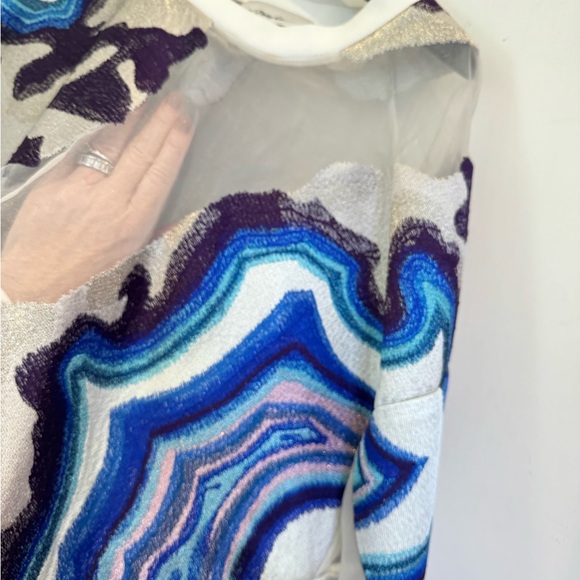 3.1 Phillip Lim Sheer Sweater with Blue and Purple Accents - Picture 4 of 5